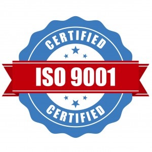 ISO 9001 certified stamp - quality standard seal