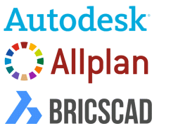 autodesk, allplan, bricscad logo